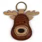 Handcrafted Natural Leather Key Rings Coffee Deer